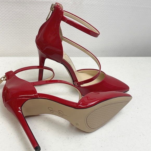 Jessica Simpson Crossover Red High Heels - Picture 9 of 12